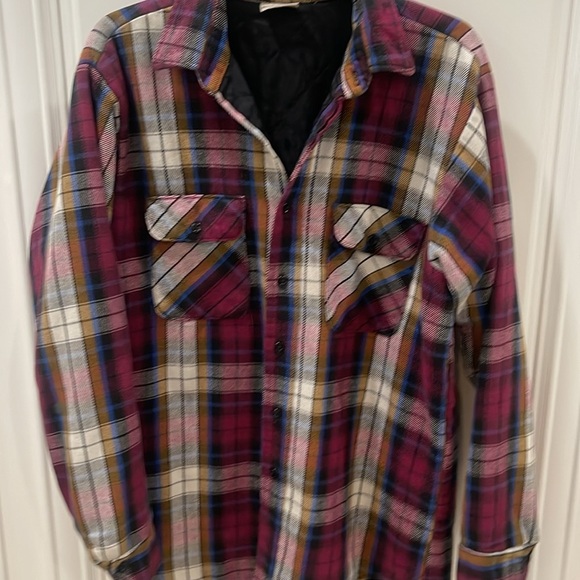 Fields & Streams quilted heavyweight button down flannel sz large - Picture 8 of 12